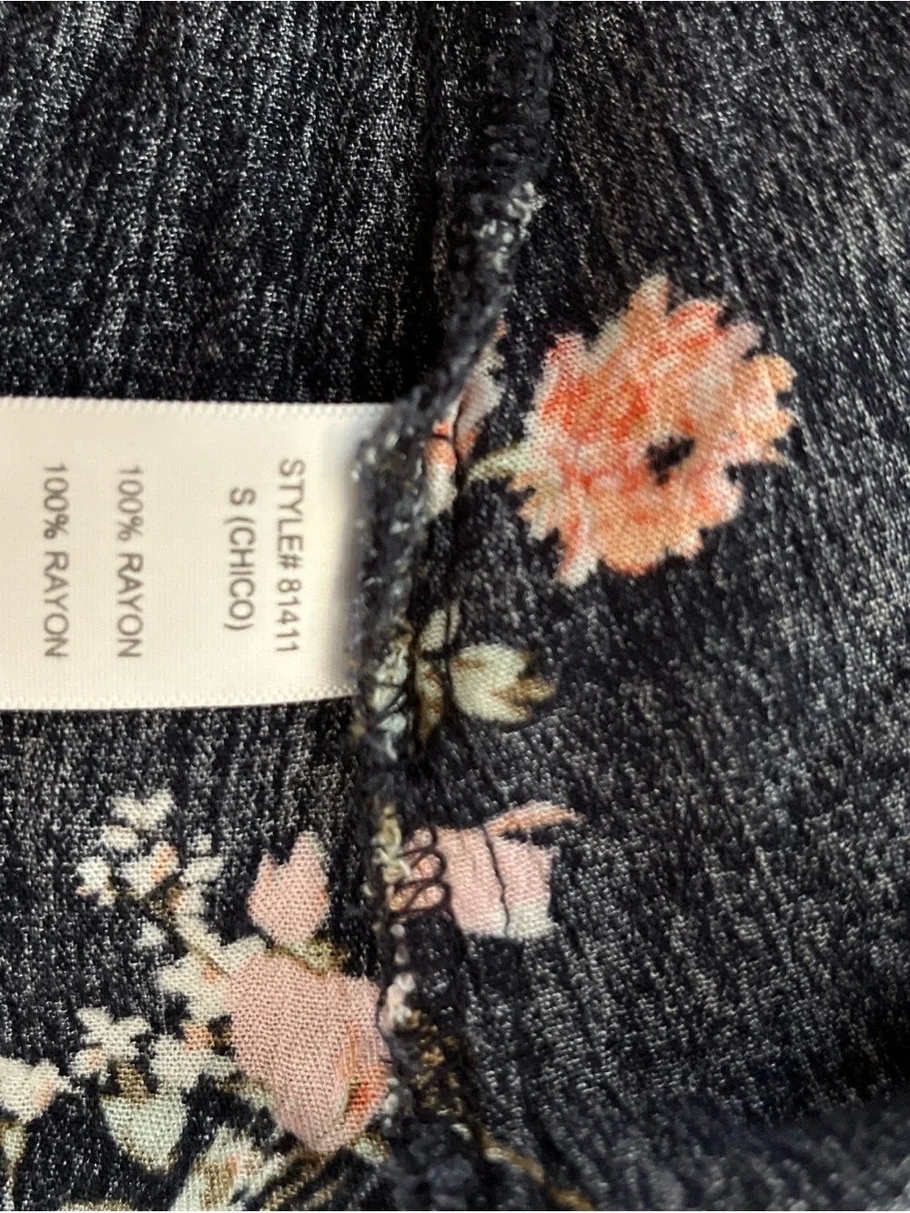 BE COOL Floral Black A-Line Skirt with Pink Accent